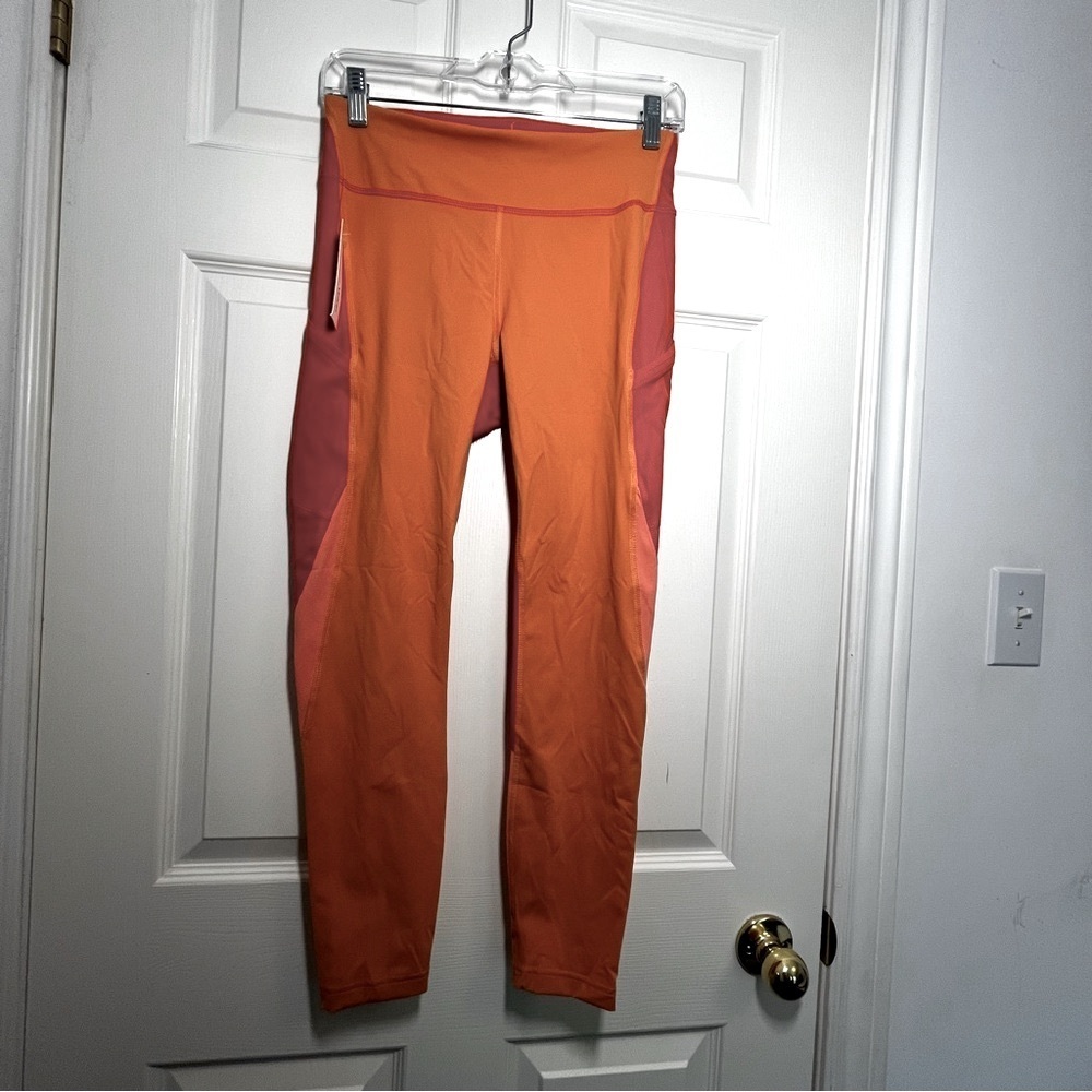 NWT OUTDOOR VOICES Bright Orange Zoom 7/8 Leggings Size Medium - Picture 1 of 6